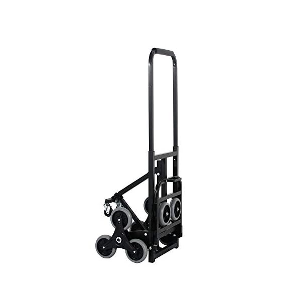 sogesfurniture Treppensteiger-Sackkarre Transportkarre klappbare Handkarre, mit kostenlosem Gummiband für Fixieren der Gegenstände, bis 150KG Tragkraft, BHEU-KT-2025B – Bild 3