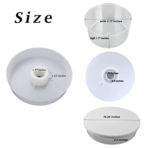 Aukbeefun 2 Pcs Rapid Round Bee Feeder White Bee Hive Top Feeder Professional Beekeeping Equipment - Image 5