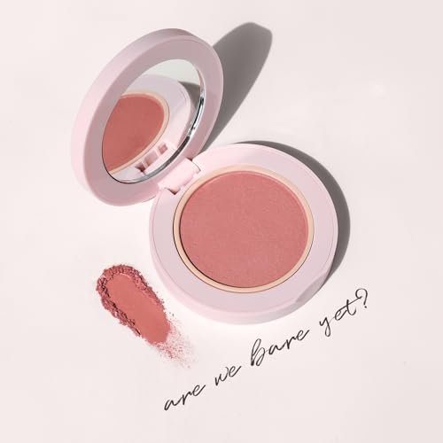 Image of Wander Beauty Hydrating Powder Blush - Lightweight, Rose Blush Makeup with a Blurring, Satin Finish - Buildable Formula with Hyaluronic Acid, Squalane & Aloe Leaf Extract - Are We Bare Yet - 0.18 oz