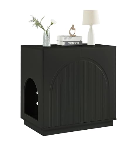 MtuxuYR Caixa de areia para gatos Mobiliário Caixa de Areia XL Caixa de Areia com Portas de Entrada