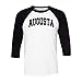 Augusta Collegiate Three-Quarter Raglan Sleeve Baseball Shirt Unisex Small White/Black
