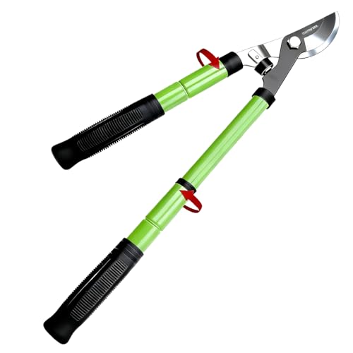 GARDENWORK Leichte Astschere Teleskop(43-58CM),Bypass Astschere mit Klingen aus SK5-Legierung,Professionelle Astscheren für Obstbäume, Abgestorbene Äste,Sträucher,Gummigriffe,Schneidet 5CM Äste