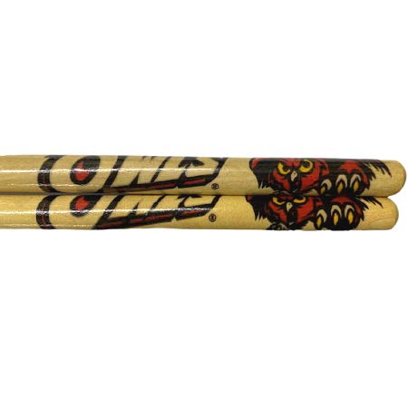 Baquetas BuyGifts Temple Owls tamaño 5A madera 16 in miniatura 1
