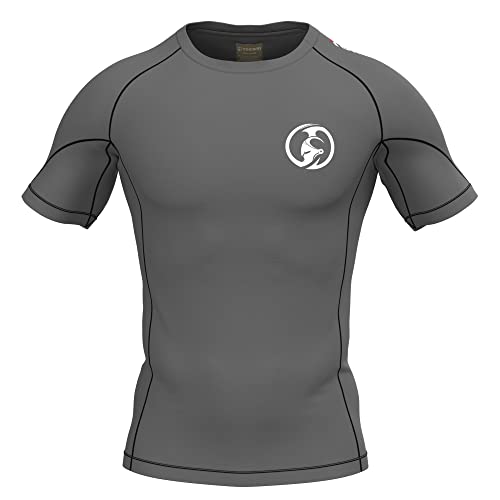 KOMBAT USA Men and Women BJJ Rash Guard Short Sleeve Compression Shirt for Sports Nogi Training, Jiu Jitsu Rash Guard2