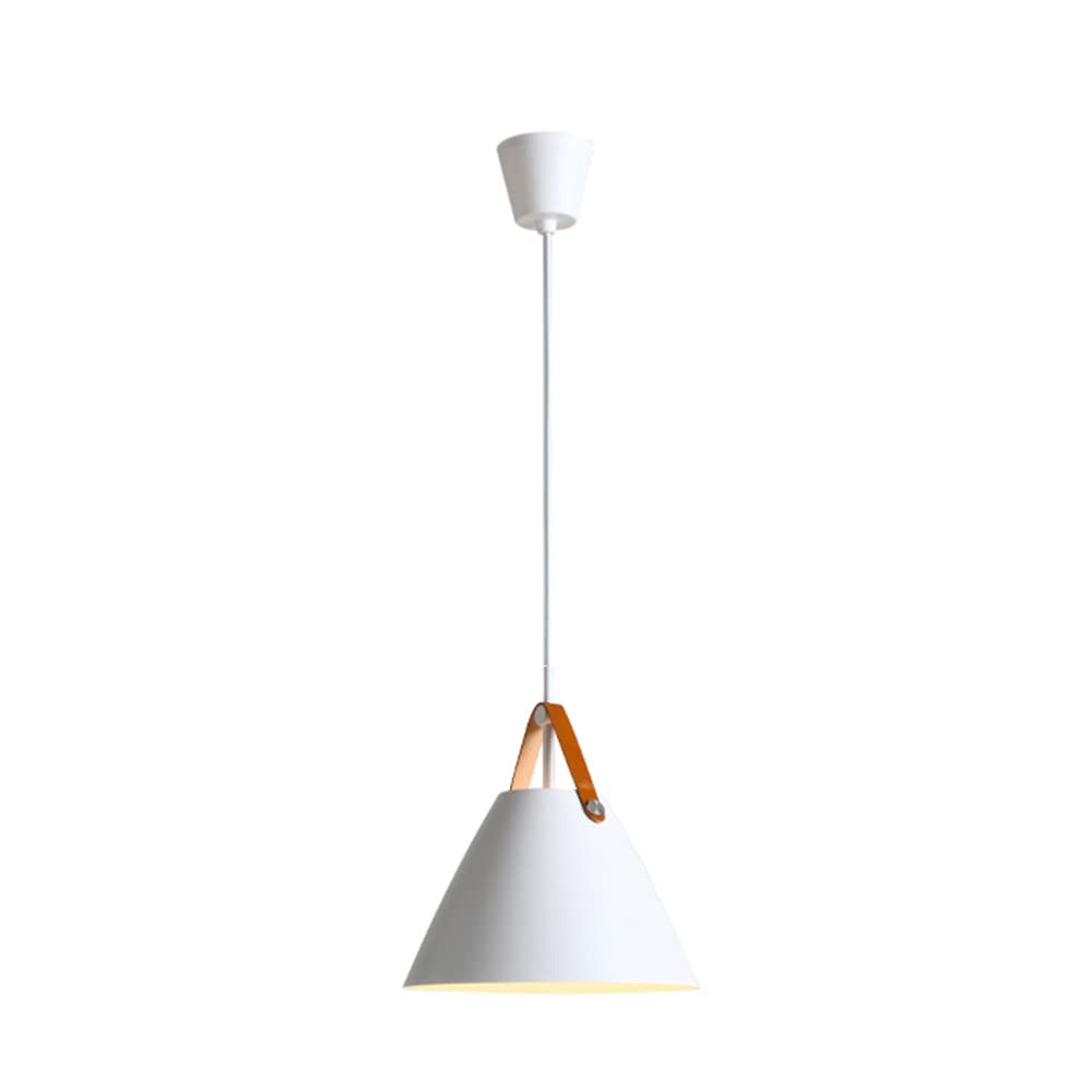 Lampa wisząca, skórzana lampa sufitowa E27 w stylu vintage z metalowym kloszem przemysłowa lampa wisząca/do jadalni na farmie żyrandol na poddaszu/kuchnia oprawa oświetleniowa do kawiarni