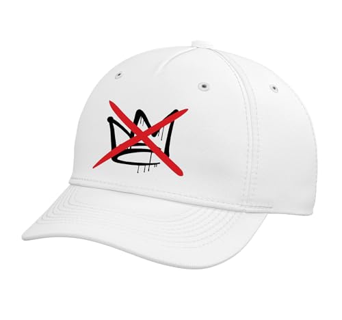 No Kings Adjustable Printed Baseball Hat White