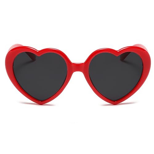 Armear Women Fashion Oversized Heart Sunglasses Retro Cute Love Shaped Eyeglasses UV400