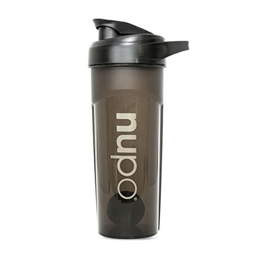 NUPO Shaker Schwarz - Protein Shaker 600 ml | BPA frei | Erstklassige Mischfunktion mit Mischkugel für cremige Diet Shakes, Suppen und Mahlzeiten Cover