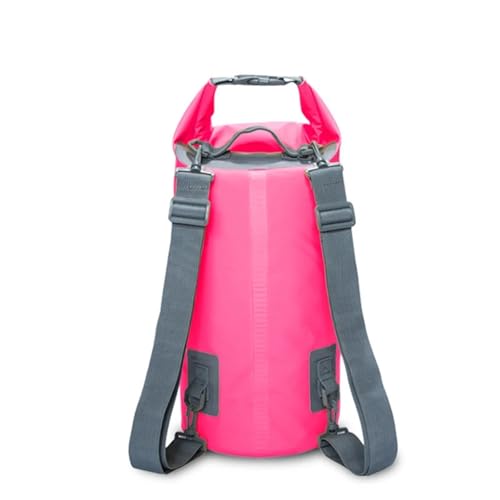 MKLHAVB Bolsa Estanca Mochila Impermeable De PVC, Bolsa For Kayak, Senderismo Al Aire Libre, Seca For Hombro, Viaje, Buceo, Barco, For Océano(Pink,15L)