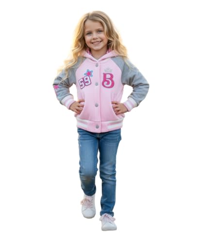 Girls' Malibu-Inspired Varsity Jacket with Hoodie – Trendy, Stylish & Cozy!