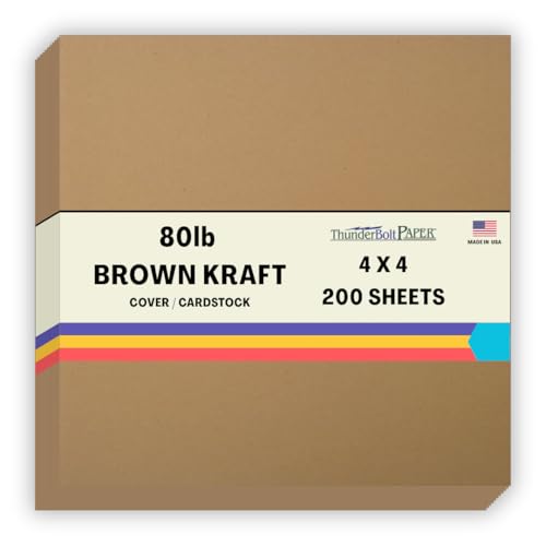 Papier kraft brun pour scrapbooking et menus de mariage carrés