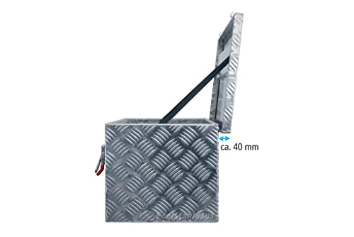 Truckbox S075 inkl. MON4002 Edelstahlhaus Werkzeugkasten, Deichselbox, Transportbox, Alubox, Alukoffer, Deichselkasten, inkl. Montagesatz, Montageset