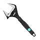 DURATECH 10-Inch Wide Opening Adjustable Wrench, Black Oxide Finish Spanner, Drop Forged Cr-V, SAE and Metric Scale Marked, Ergonomic Grip