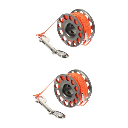 Mikikit 2 Rolls Quality Diving Reel Underwater Diving Spool Portable for Snorkeling
