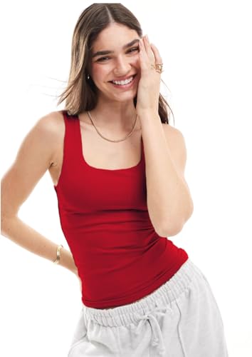 Image of SIGHTBOMB Feather Touch Square Neck Back Cover Seamless Cuddle TEE Active WEAR /Casual WEAR Tank TOP for Women