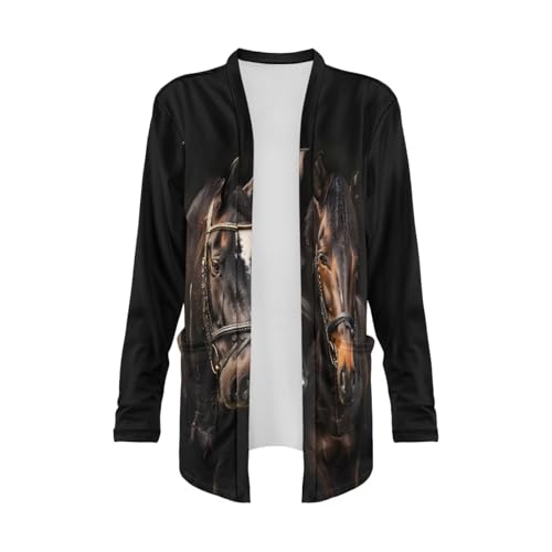 Image of Women's Lightweight Cardigans with Pockets Trendy Long Sleeve Open Front Cardigan Casual Tops Jackets Fall Oufits S-2XL