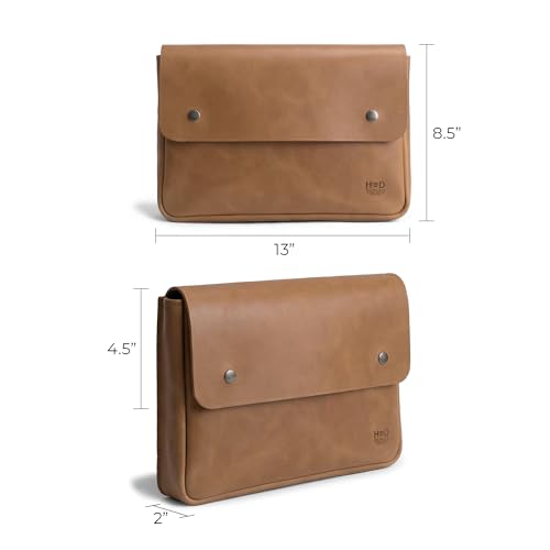 Image of Hide & Drink, Vintage Folder Document Holder, File Case, A5 Binder, Envelope Portfolio, Full Grain Leather, Handmade, Single Malt Mahogany