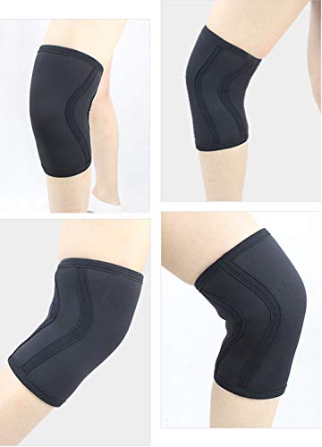 Ailike Heavy Duty 7Mm Neoprene Knee Sleeves Compression Knee Brace Support For Weightlifting Powerlifting Squatting Crossfit Training Fitness (Black, L - For 14"-15" Patella Circumference) #TOP5
