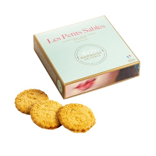 Marquise de Sablé | Biscotti di pasta frolla al burro | Scatola regalo da 100 g | Ricetta francese originale del 1670| Selezione 18 Carati