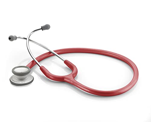 Image of ADC Adscope Lite 619 Ultra Lightweight Clinician Stethoscope with Tuneable AFD Technology, 31 inch Length, Red