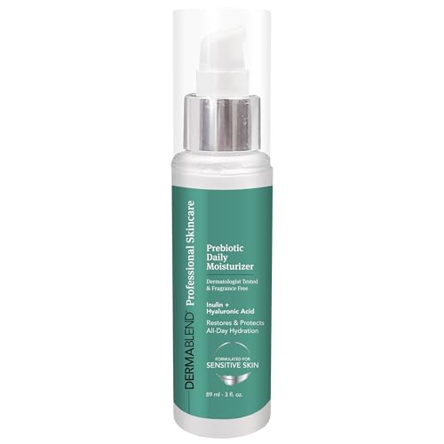 Dermablend Prebiotic Daily Moisturizer 3 fl oz, Lightweight Moisturizer with All-Day Hydration, Prebiotic Inulin, Probiotics & Hyaluronic Acid, Ideal for Sensitive Skin, Fragrance-Free Non-Comedogenic