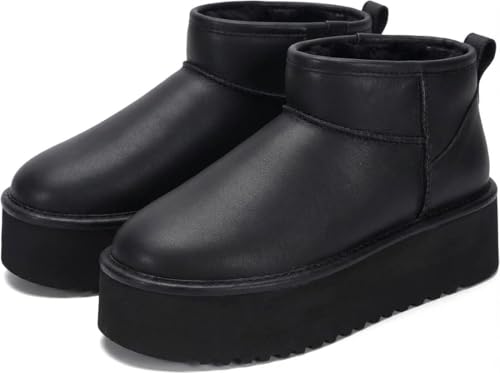 Image of Project Cloud 100% Genuine Leather Platform Ankle Boots for Women