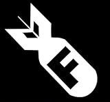 F Bomb Sticker Vinyl Decal Drift Race Car Window Funny Euro Illest Ill Japan JDM, Die Cut Vinyl Decal for Windows, Cars, Trucks, Tool Boxes, laptops, MacBook - virtually Any Hard, Smooth Surface