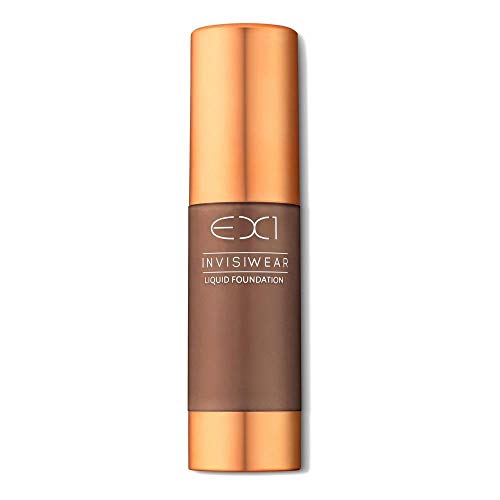 EX1 Cosmetics Invisiwear Liquid Full Coverage Foundation Makeup Shade 15.0 - Vegan, Oil and Fragrance Free, Dermatologically and Clinically Tested