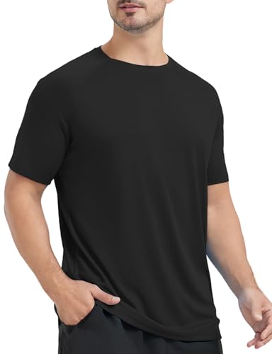 Men's Short Sleeve UPF 50+ Swim Shirt Rash Guard SPF UV Sun Protection Quick Dry T-Shirts Water Beach Shirt