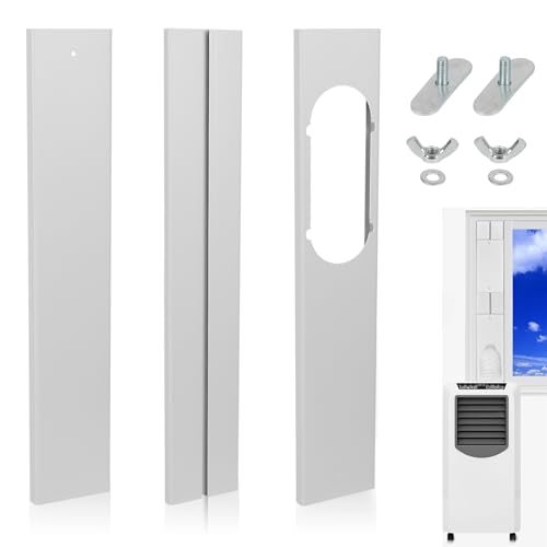 Kit de guidage de fenêtre réglable pour climatiseur mobile avec 3 plaques d'étanchéité