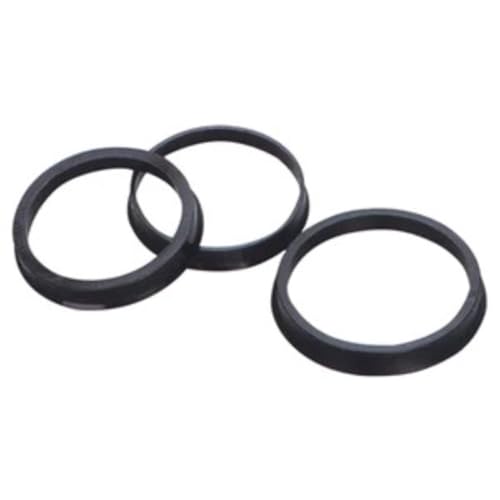 Bagues de centrage 72.6-66.6 mm en plastique noir pour jantes et moyeux de voiture (4 pièces)