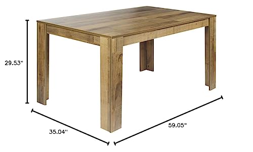 Gia Furniture Home Series Rectangular 59' X 35" Dining Table, Mixed Oak Finish #TOP2