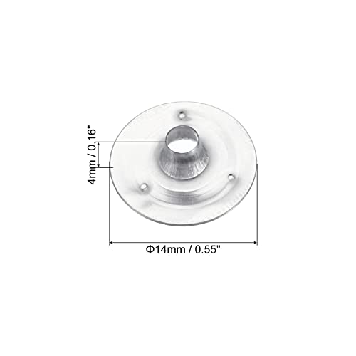 PATIKIL 14mm Metal Candle Wick Sustainer Tabs, 250 Pack Candle Wick Base Stand for Candle Making DIY Silver - Image 2