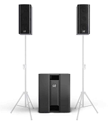 LD Systems DAVE 8 ROADIE - Portables PA-System aktiv, 3 Kanal Mixer, schwarz