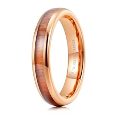 Rose Gold+Hawaiian Wood 4mm