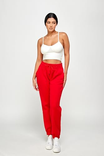 IUUI Women's High Waisted Sweatpants Fleece Joggers Pockets Cotton Lounge Athletic Baggy Pants2