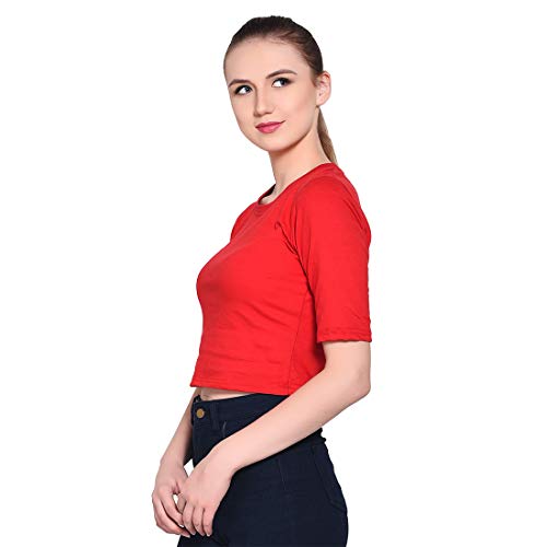 Image of Geum Women's Cotton Round Neck Half Sleeve Top