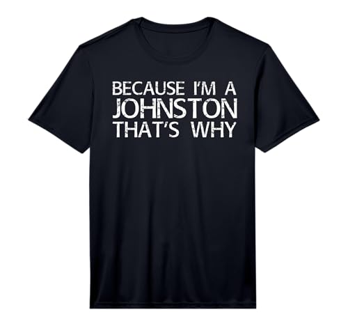 Johnston Gift Funny Surname Family Tree Birthday Reunion Performance T-Shirt