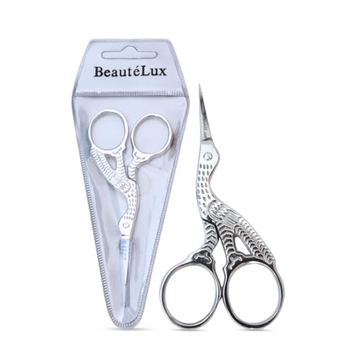 BeautLux Stork Embroidery Scissors 3.5 Inch High Carbon Stainless Steel