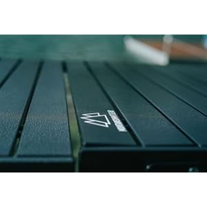 Heavy-Duty Roll-Top Table for Camping (Large) - Portable Aluminum-Top Folding Table with Steel Frame by Caddis Sports Heavy Duty Roll Top Table for Camping Large Portable Aluminum Top Folding Table with Steel Frame by Caddis Sports