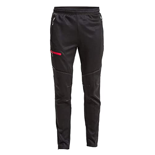 OLLIE-HAO Fahrradhose Radsporthose Damen Winter Winddicht Thermo Lange Reithose MTB Hose Jogginghose Outdoor Sporthose Für Outdoor Aktivitäten (Color : Noir, Size : L) Cover