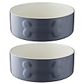 Mason Cash Colour Mix Grey Set Of 2 Dog Bowls 20cm