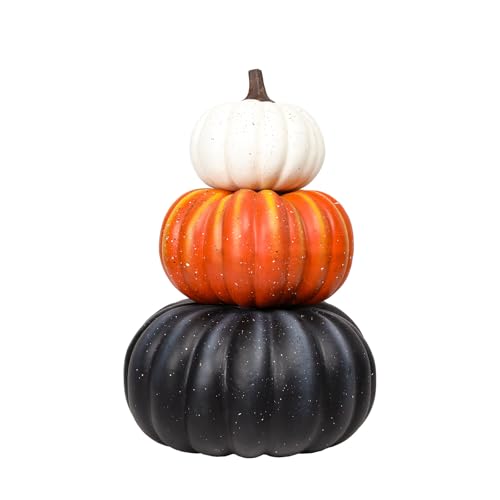 Large Fall Pumpkin Outdoor Decor Autumn Harvest Stacked Pumpkins ...