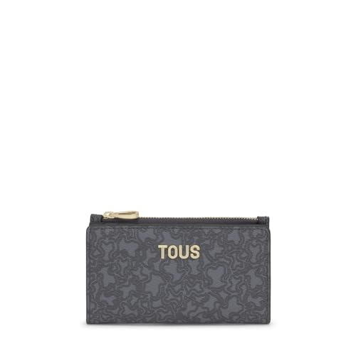 Tous Damen Billetera S. KAOS Mini Lines Gris Oscuro Reisezubehör-Brieftasche, dunkelgrau