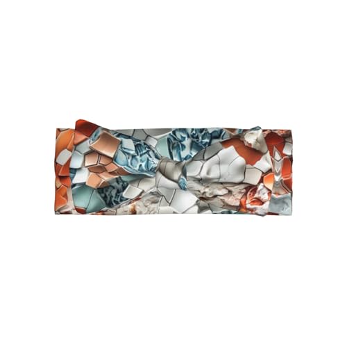 Newborn, Baby, Toddler Hair Accessories, Ceramic pixel fragments Bow Hair Accessories, Kids Elastic Bow Headband 0-6 Months