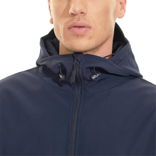 Veste coupe-vent homme imperméable softshell doublée polaire capuche sable XL - 7
