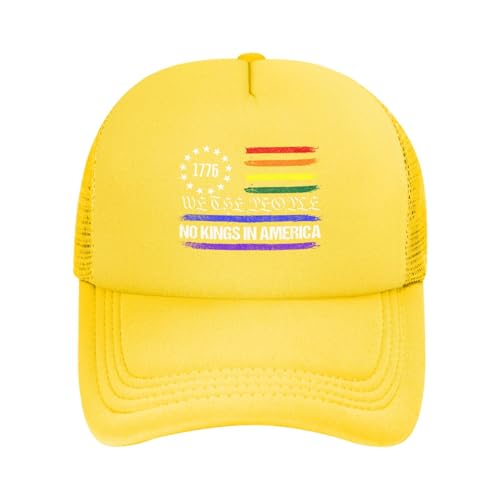 KWQDOZF Aucun Roi en Amérique Depuis 1776 Chapeau Personnes Politique LGBT Drapeau Gay Pride Casquette de Baseball