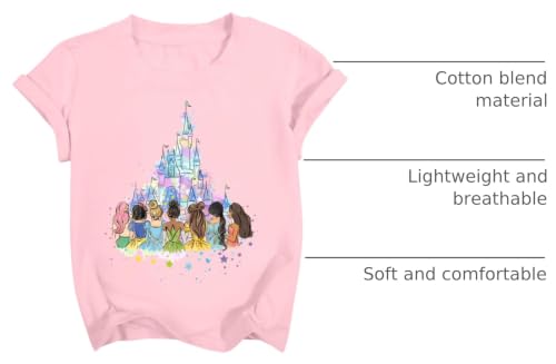 Image of Magical Shirt for Girl: Magic Kingdom Prinecess Tshirt Princess Shirts Youth Girls Cute Family Vacation Trip Tee