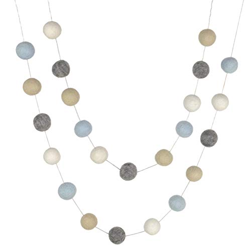 Blue Felt Ball Garland - 1