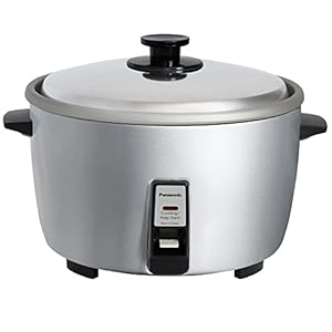 Panasonic Commercial Rice Cooker, Large Capacity 46-Cup (Cooked), 23-Cup (Uncooked) with One-Touch Operation and 8-Hour Keep Warm – SR-42HZP – Silver